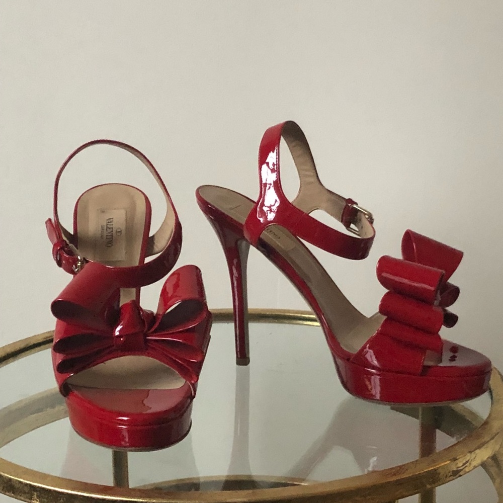 Valentino Patent Leather High Heel Slingback